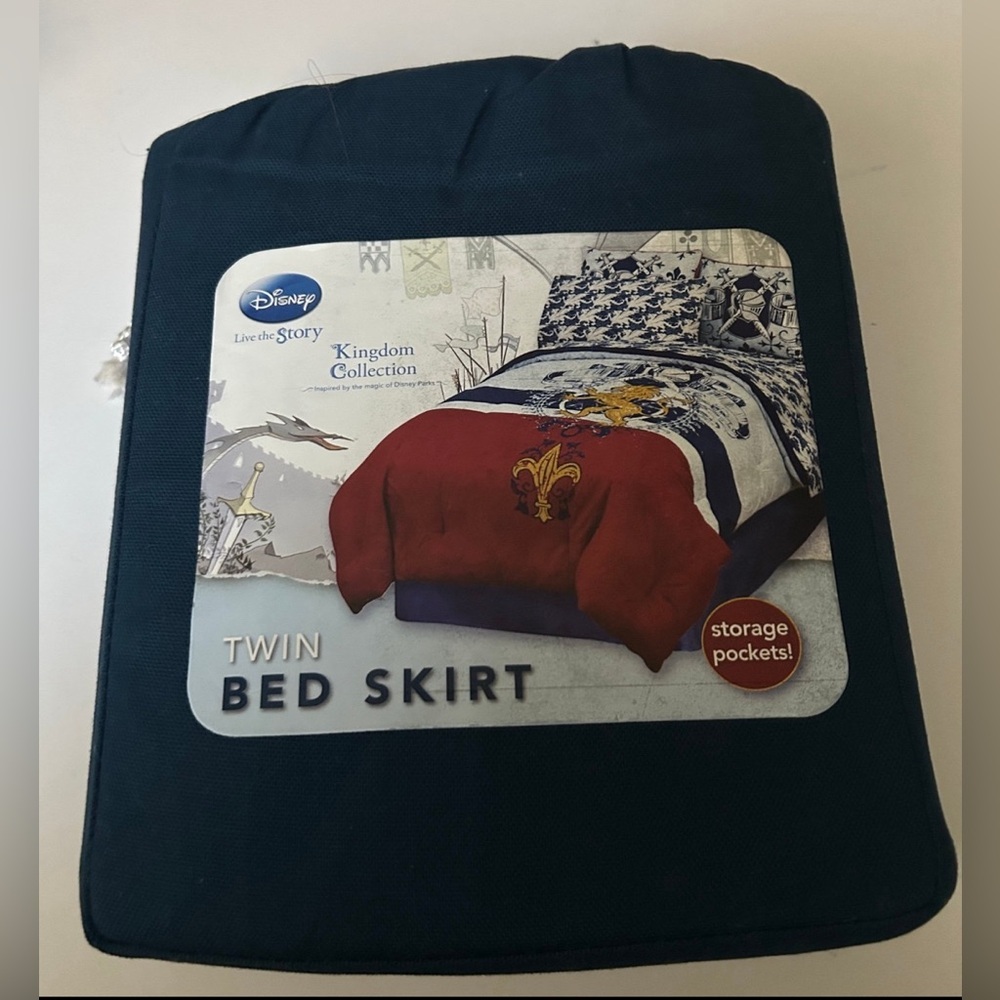 DISNEY TWIN SIZE BED SKIRT 15" DROP NAVY BLUE